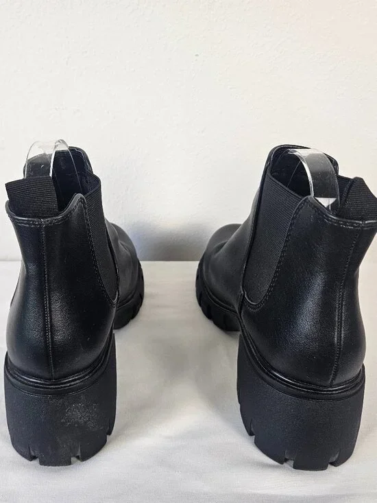 Soda Women's Faux Leather Chelsea Pull On Lug Ankle Boots Size 7.5 - Picture 7 of 10